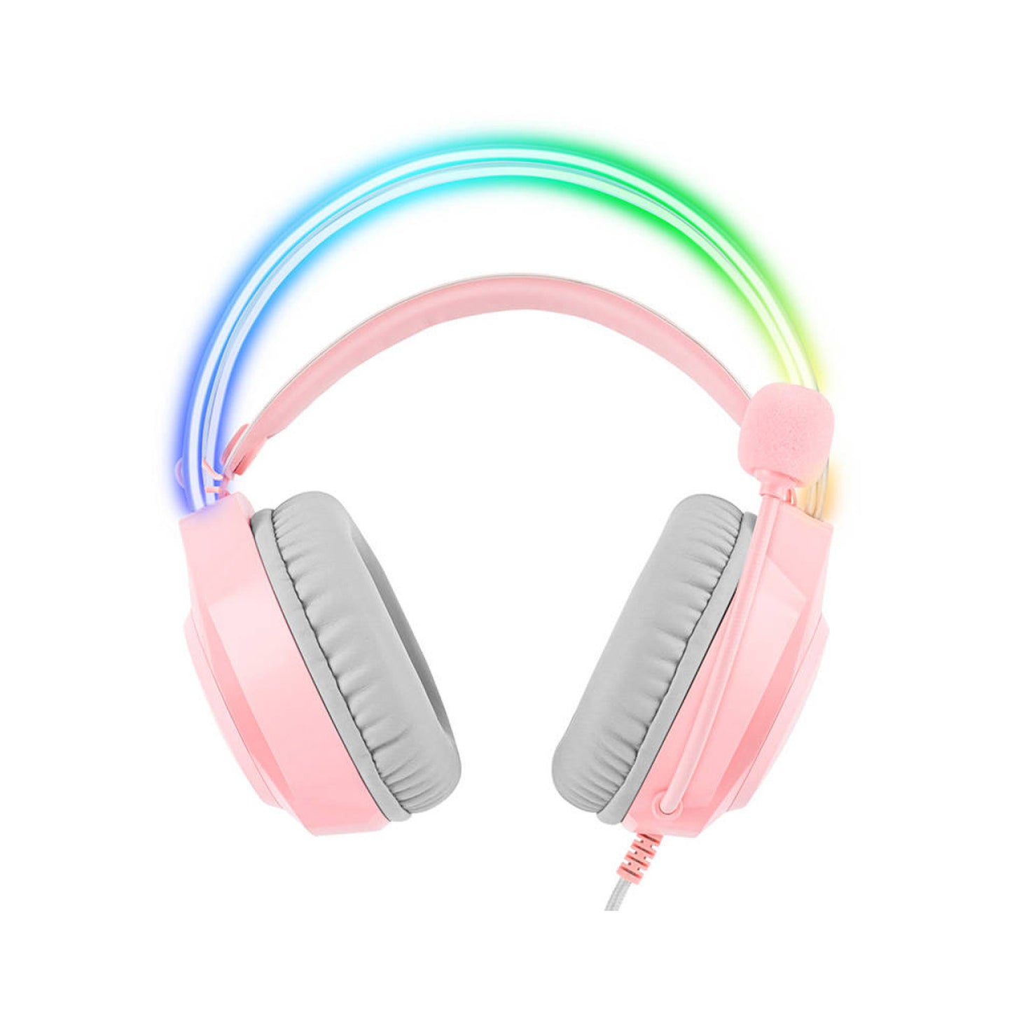 Audífono Gamer Onikuma X26 Rgb Pink 3.5 + Usb Para Luces