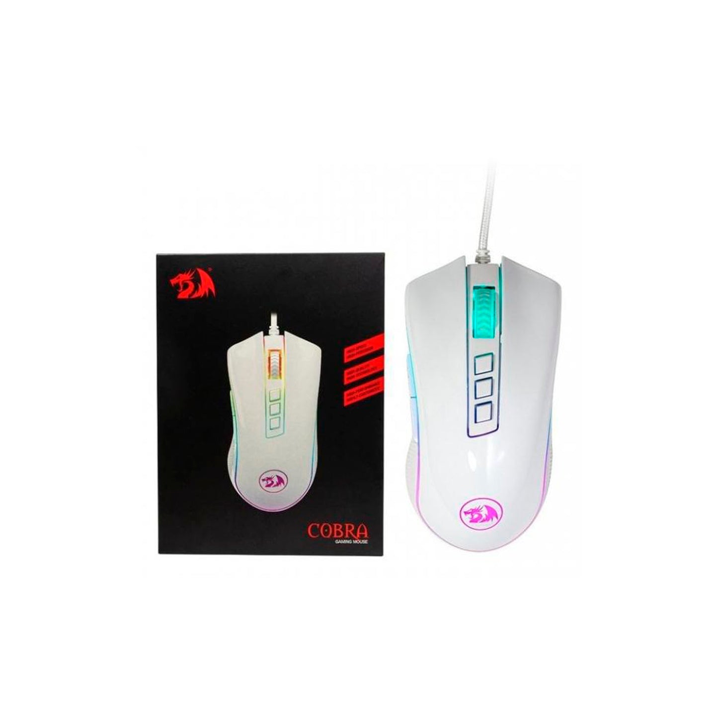Mouse Gamer Redragon Cobra White M711W - Crazygames