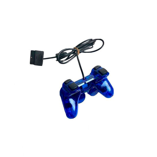 Joystick Compatible Ps2 Control Doble Shock Azul Transparente