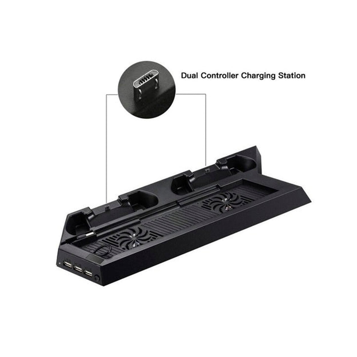Base Vertical con Ventilacion Y Carga Compatible PS4 Fat