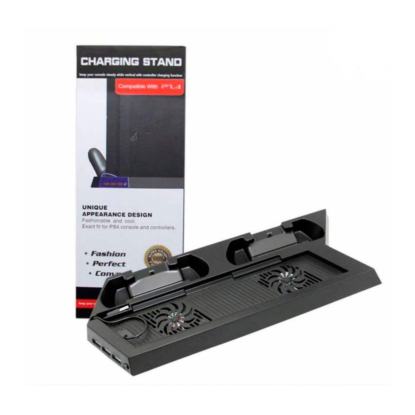 Base Vertical con Ventilacion Y Carga Compatible PS4 Fat