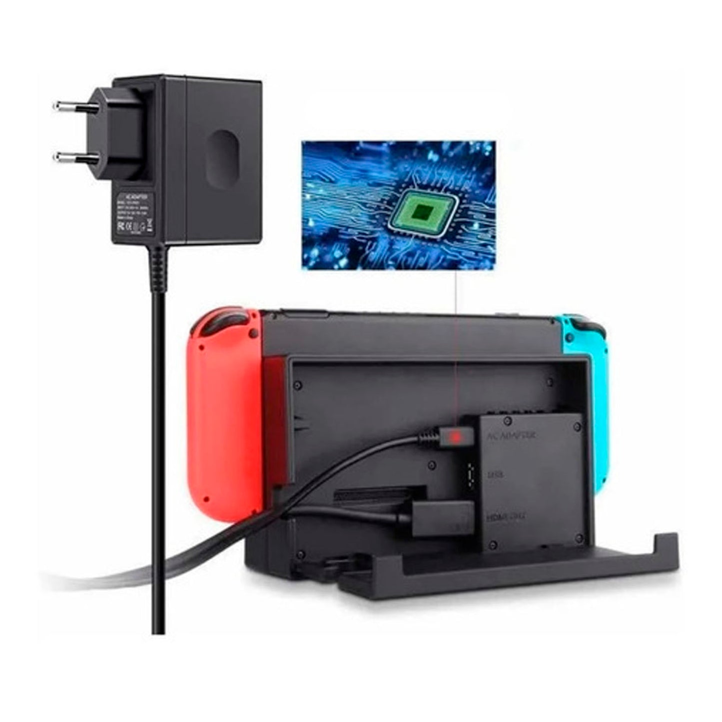 Adaptador Corriente Para Nintendo Switch Compatible Con Dock