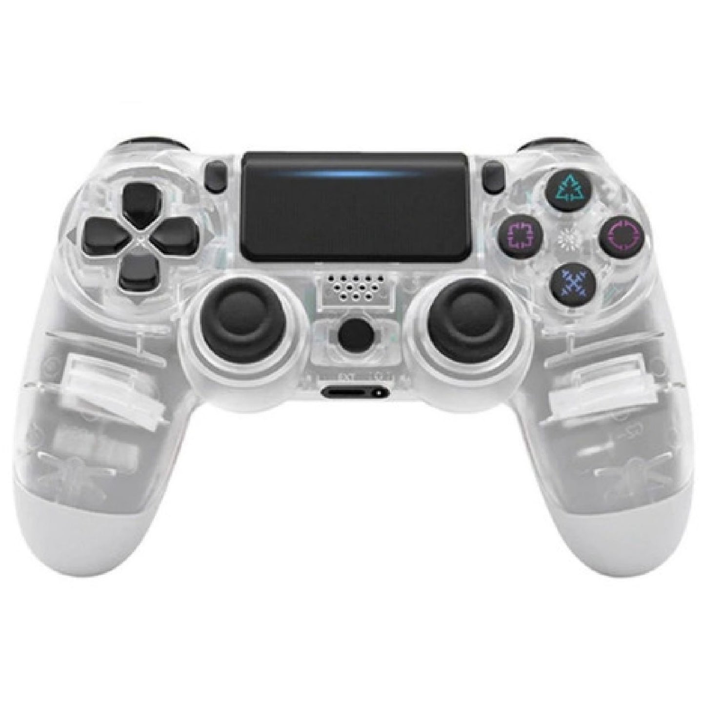 Control Doubleshock Inalambricos Cristal + Cable De Carga