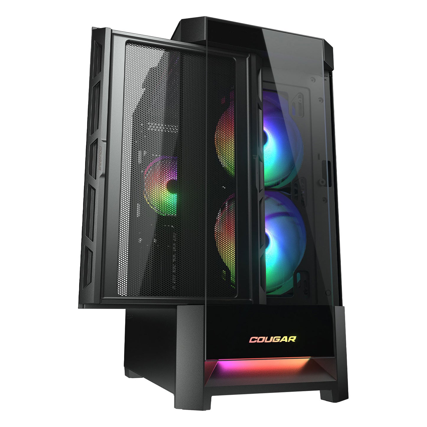 Gabinete Gamer Cougar Duoface Argb Black - 3 Ventiladores*