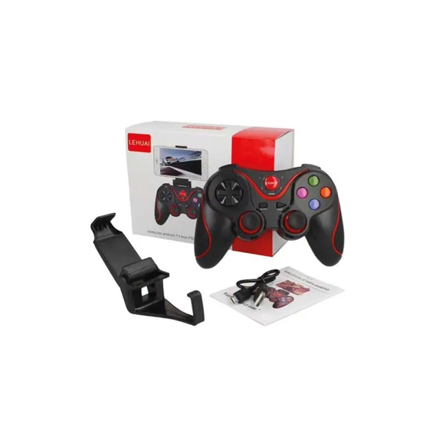 Joystick Para Celular Lehuai LH-9078 Negro Rojo