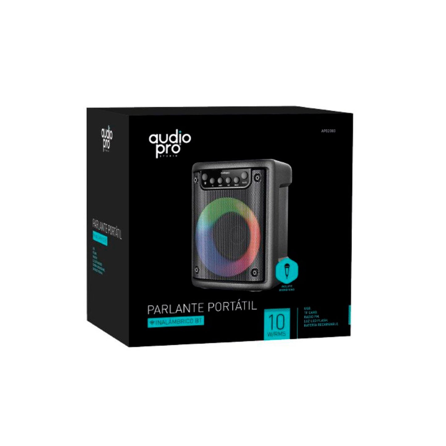 Parlante Portatil 10W Recargable + Microfono AP02084