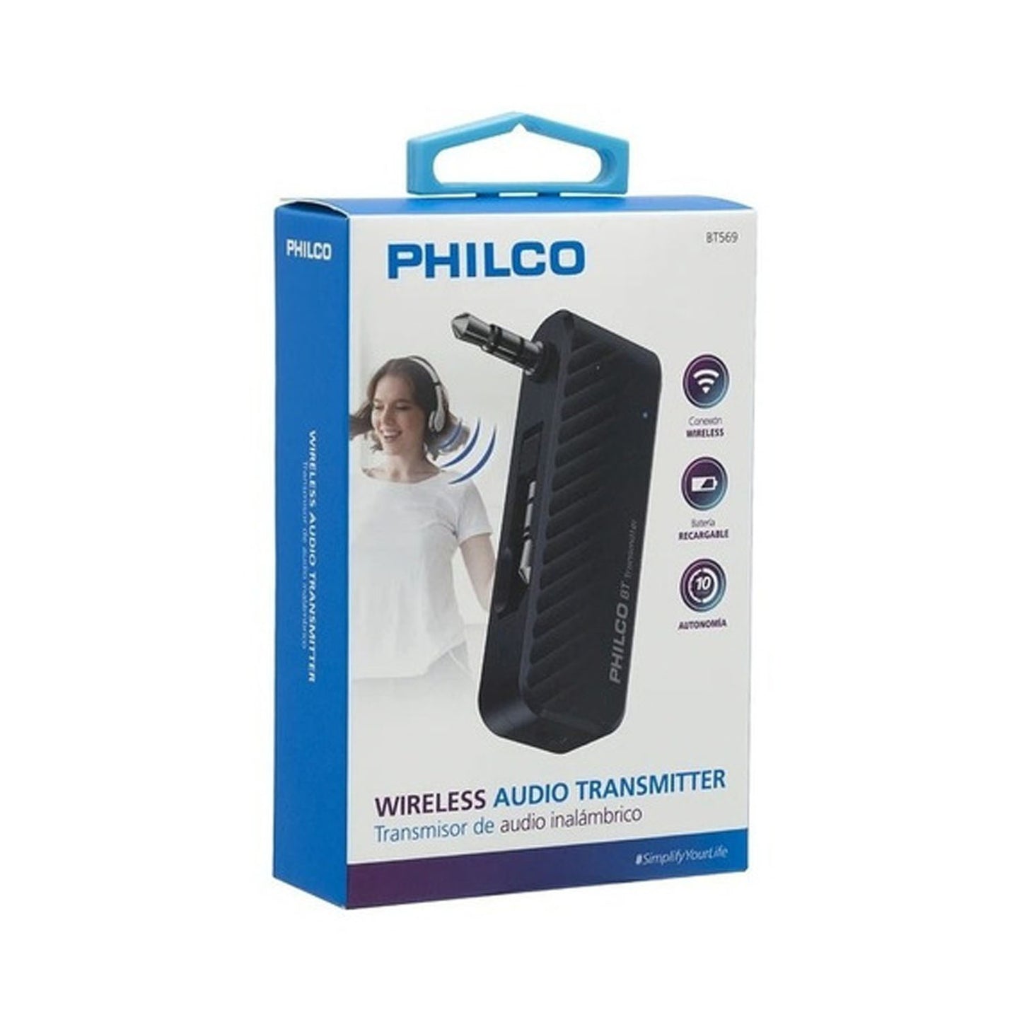 Philco Adaptador Transmisor De Audio Inalambrico Bt569