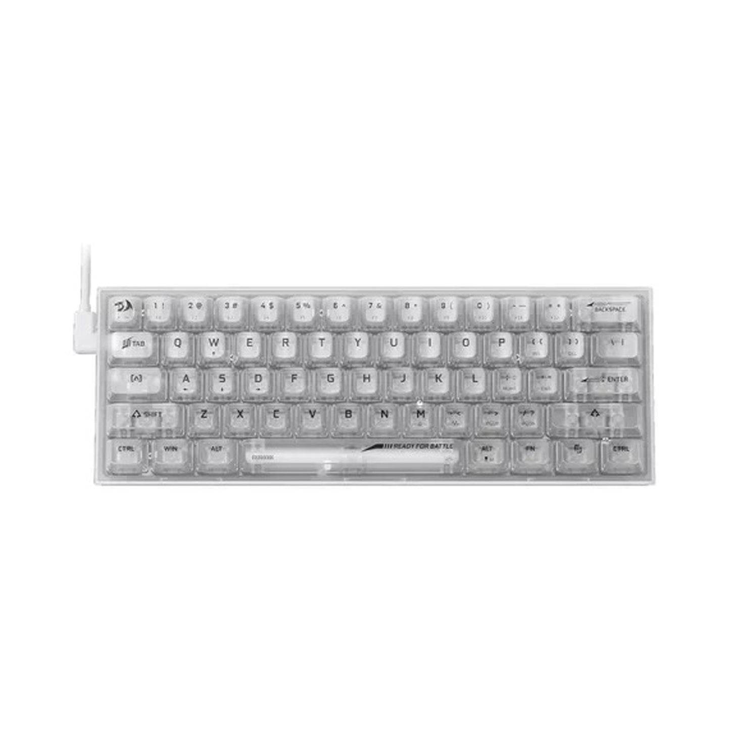 Teclado Mecánico Redragon Fizz 60% Rgb Transparente White