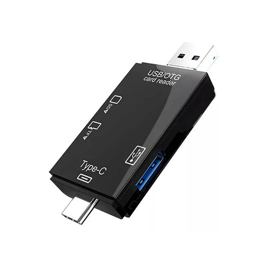 Adaptador Otg Y Lector De Memoria 6 En 1 Usb A Y Tipo C