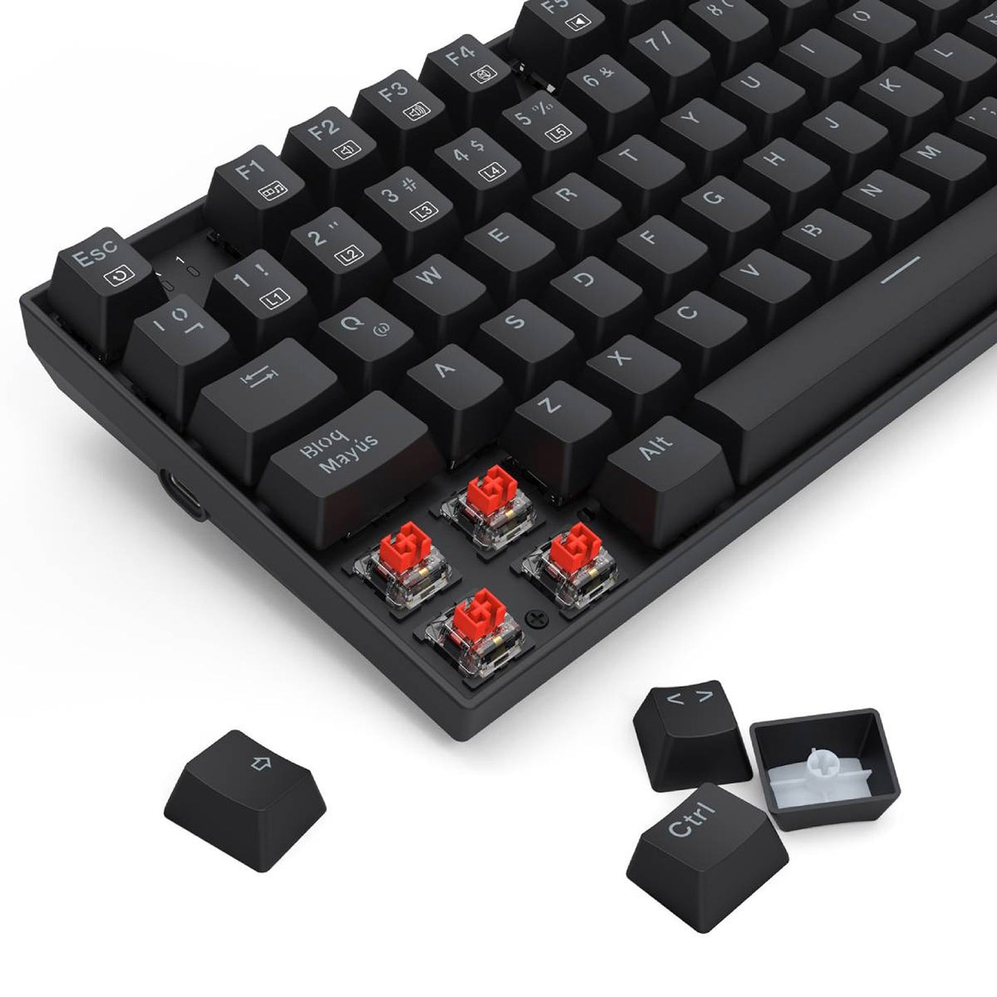 Teclado Mecanico 90% Redragon Ziggs Black Sw Red