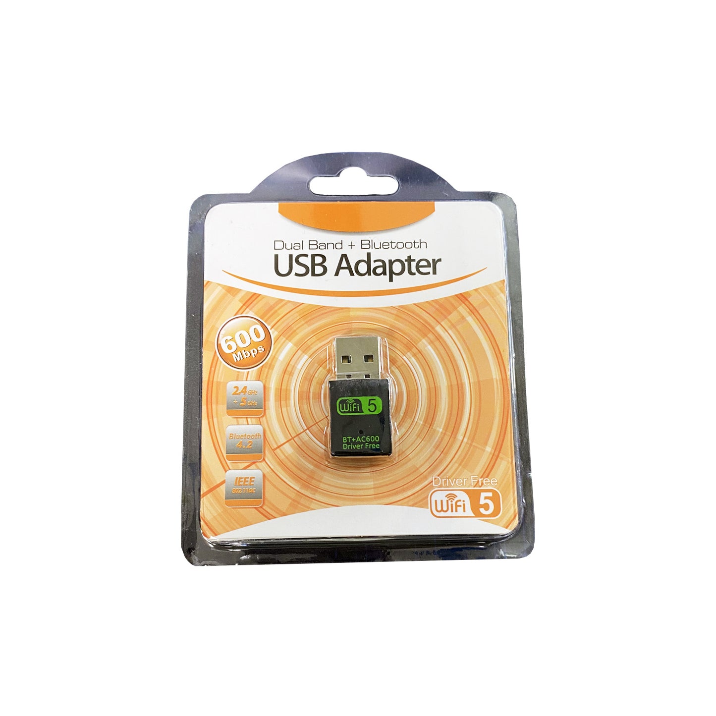 Usb Adapter Dual Band Receptor Wifi 2.4 + Bluetooth 4.2