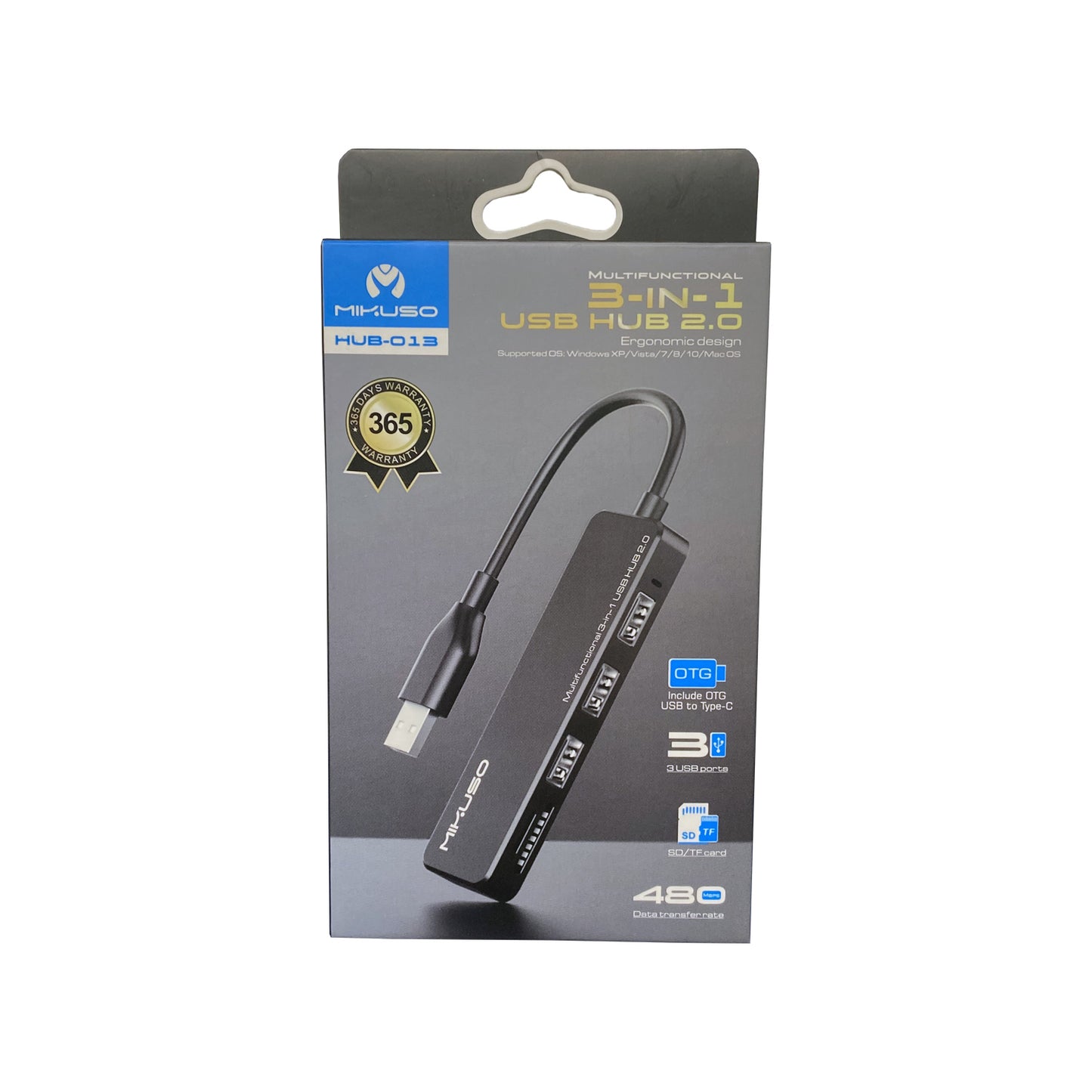 Hub Usb 2.0 + Lector Memoria Micro Sd / Sd Tf Hub-013