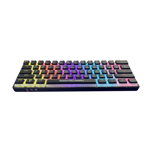 Teclado Gamer Inalámbrico 60% QK-61P8 SW Azul Ingles