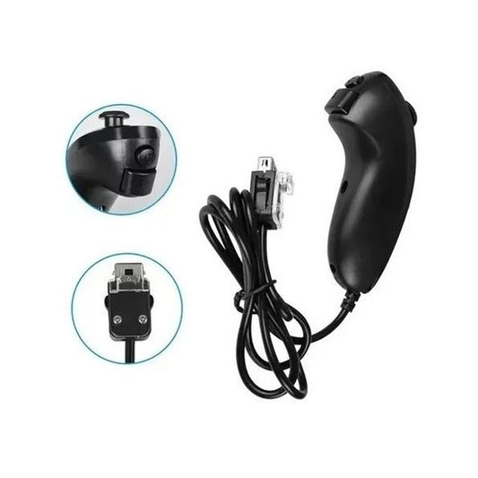 Control Remoto Y Nunchuck Para WII / Wiiu - Negro