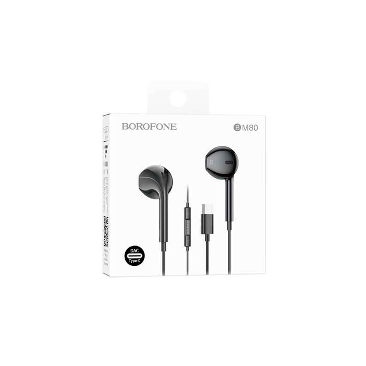 Audífono Tipo C BM80 Black - Borofone