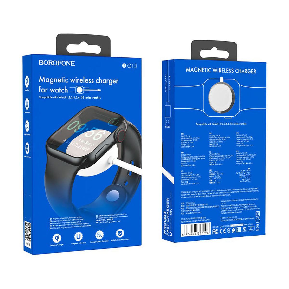 Cargador Inalambrico Para Iwatch - Borofone Bq13 White