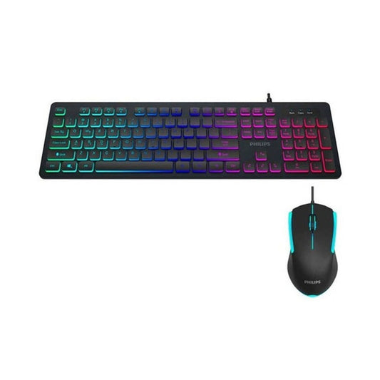 Kit Teclado Y Mouse Gamer Iluminado Philips G264 -crazygames