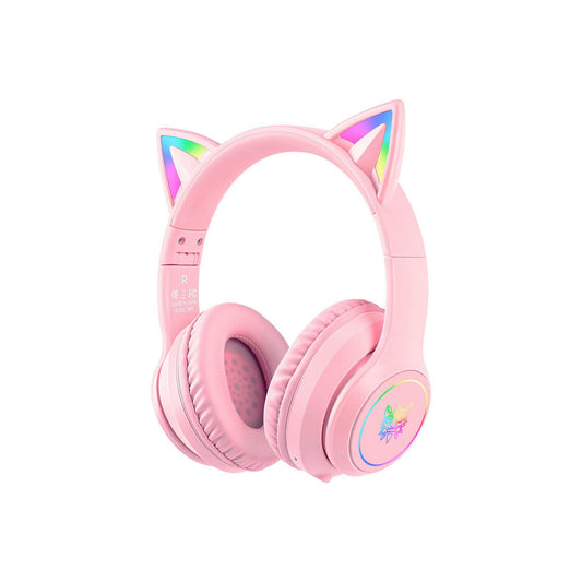 Audifono Gamer Bluetooth Onikuma B90 Kitty Pink - Crazygames