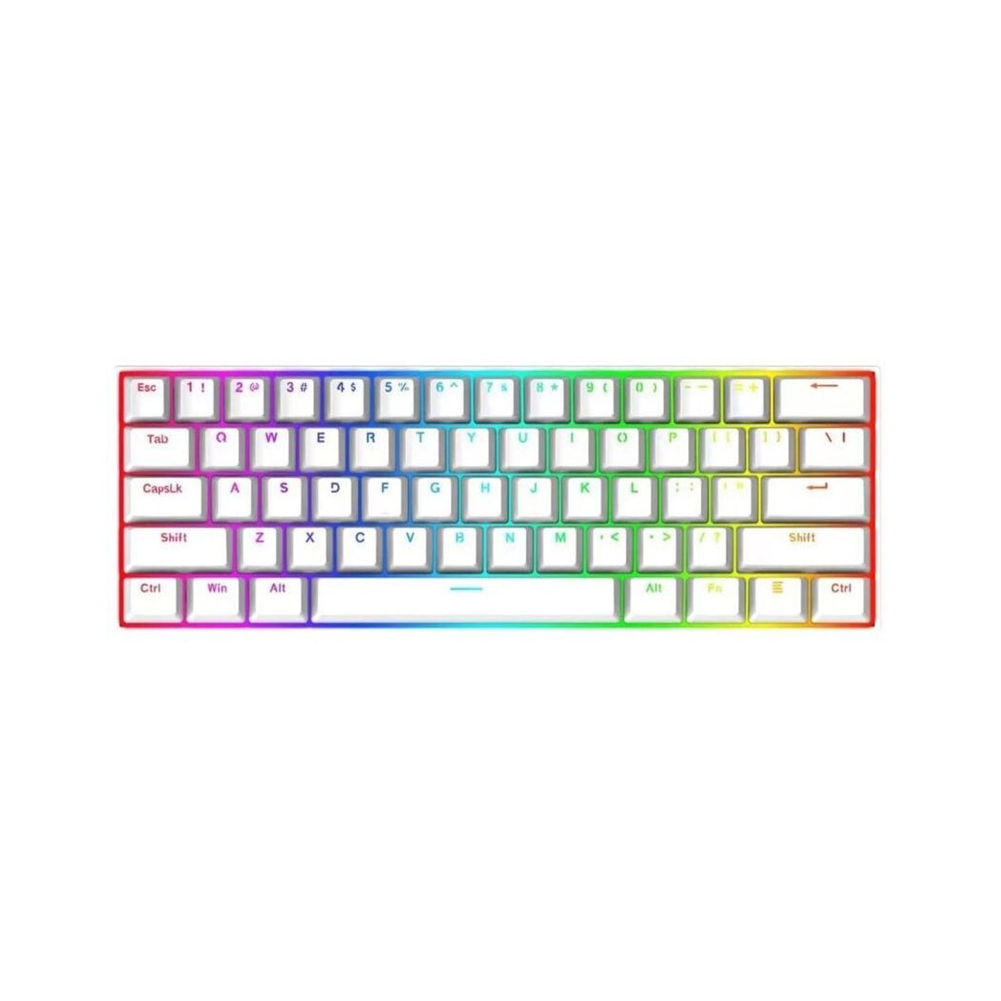 Teclado Mecanico 60% Redragon Dragonborn White Sw Brown
