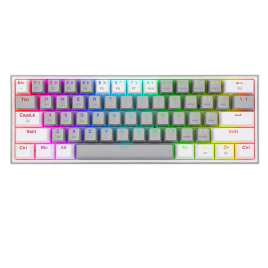 Teclado Redragon Fizz Pro 60% RGB Grey/White - Crazygames