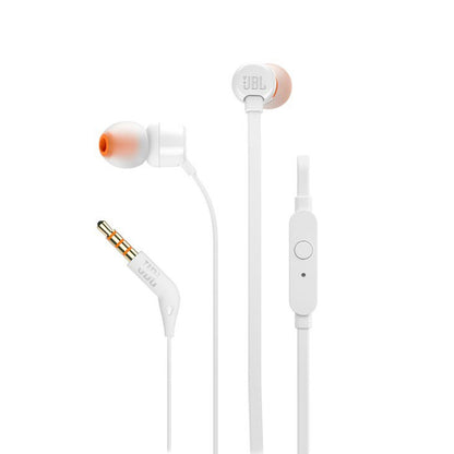Audífono In-Ear JBL Tune 110 Con Mic - T110 White