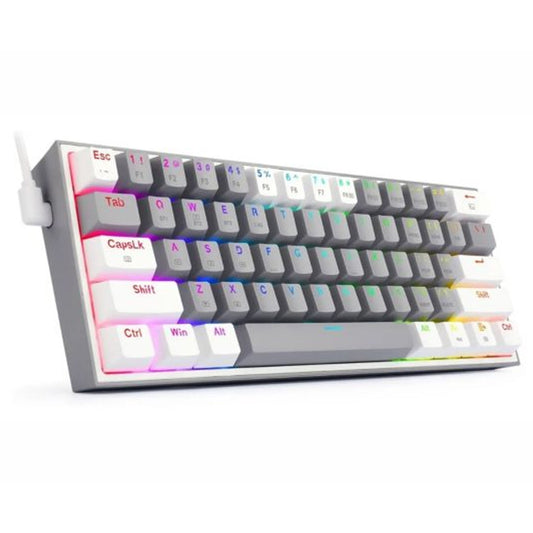 Teclado Redragon Fizz Pro 60% RGB Grey/White - Crazygames