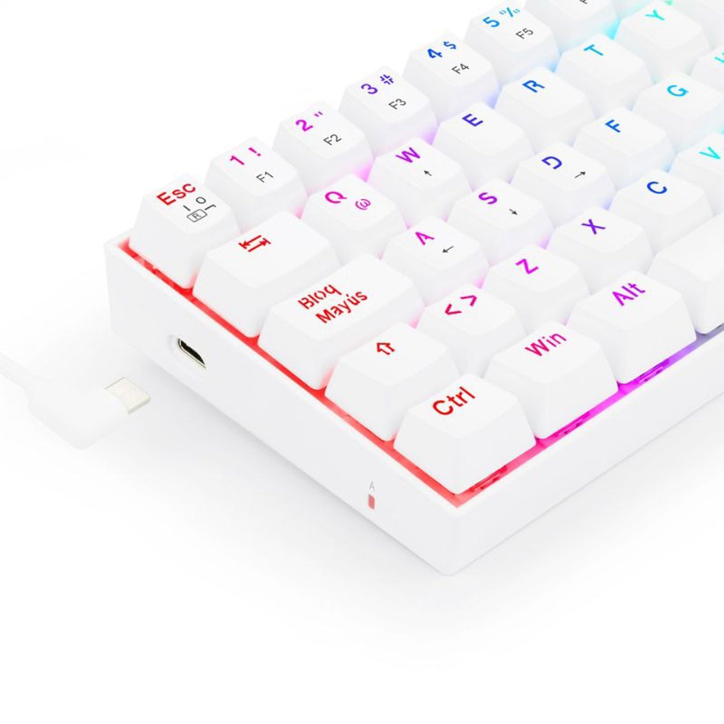 Teclado Mecanico 60% Redragon Dragonborn White Sw Brown