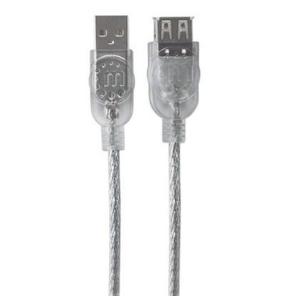 Cable Extension Usb 2.0 Plateado 1,8 Mts 336314 - Crazygames