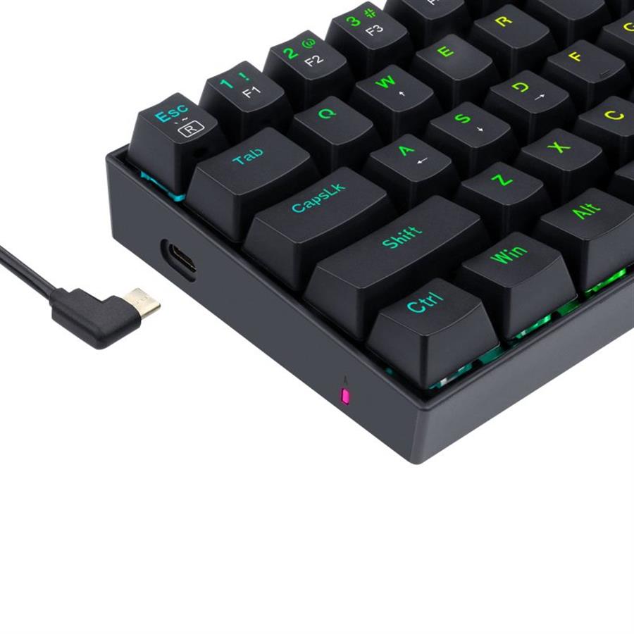Teclado Redragon Dragonborn 60% K630 Rgb Negro Sw Red
