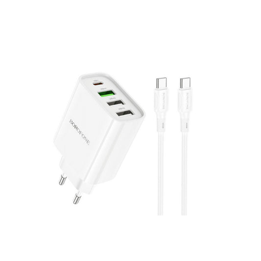Cargador Rapido 4 Ptos + Cable Tipo C 20W Qualcomm Ba79a