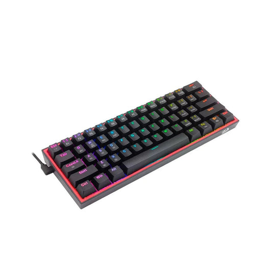 Redragon Teclado Mecanico Fizz 60% RGB Black Red Ingle Cable