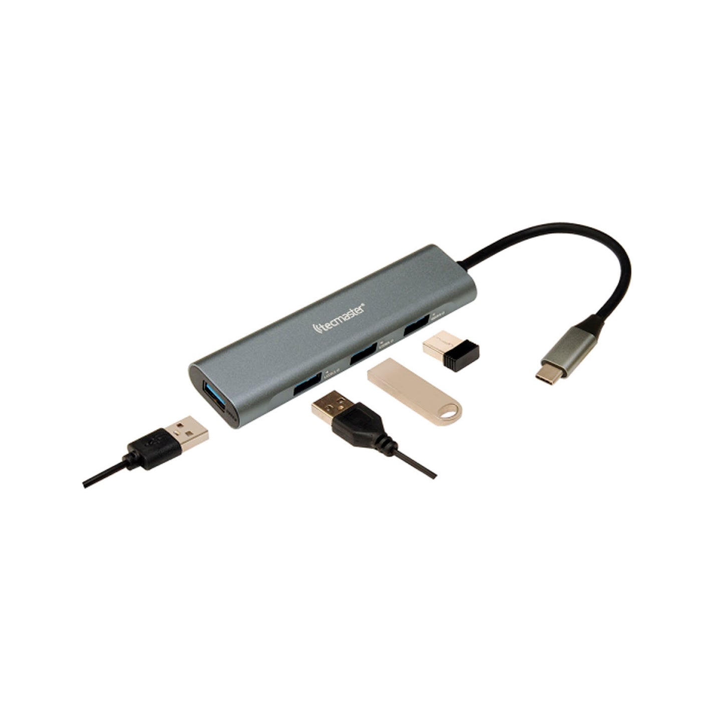 Hub Usb Tipo-C 3.1 Con Disipador 4 Ptos TM-100533 Crazygames