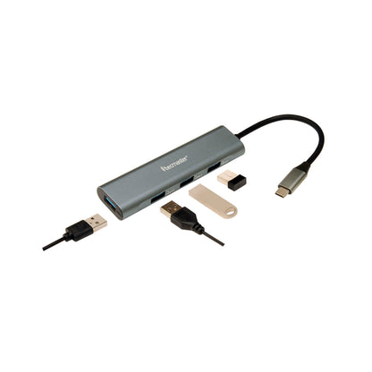 Hub Usb Tipo-C 3.1 Con Disipador 4 Ptos TM-100533 Crazygames