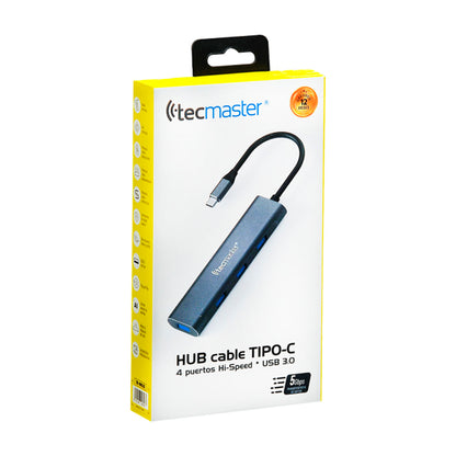 Hub Usb Tipo-C 3.1 Con Disipador 4 Ptos TM-100533 Crazygames