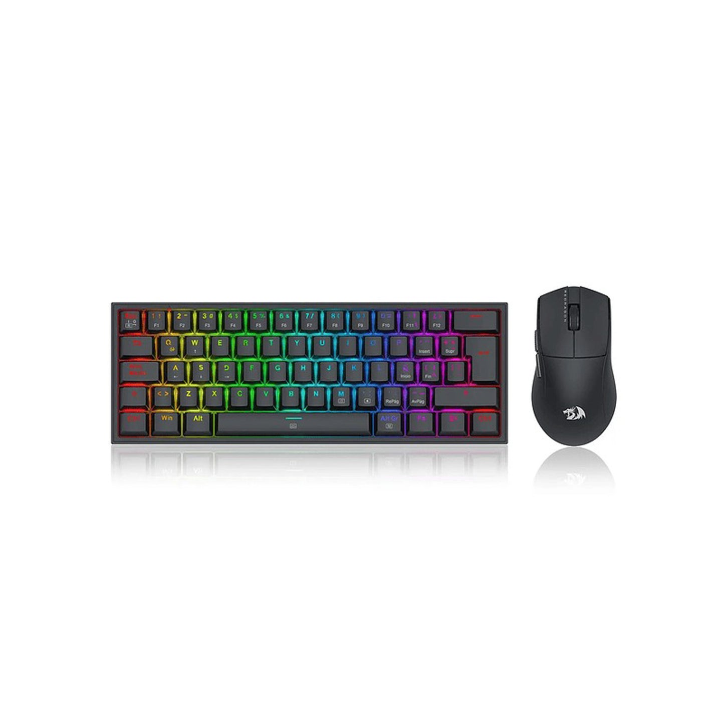 Kit De Teclado Y Mouse Redragon S143 Alámbrico Black Español