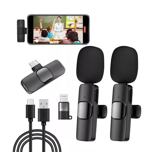Pack Microfono Lavalier Inalambrico Tipo-c Android / ios