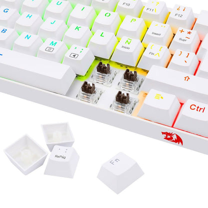 Teclado Mecanico 60% Redragon Dragonborn White Sw Brown
