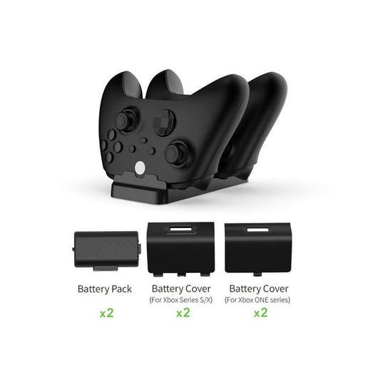 Base De Carga Doble Para Mandos Xbox Series/One + 2 Baterias