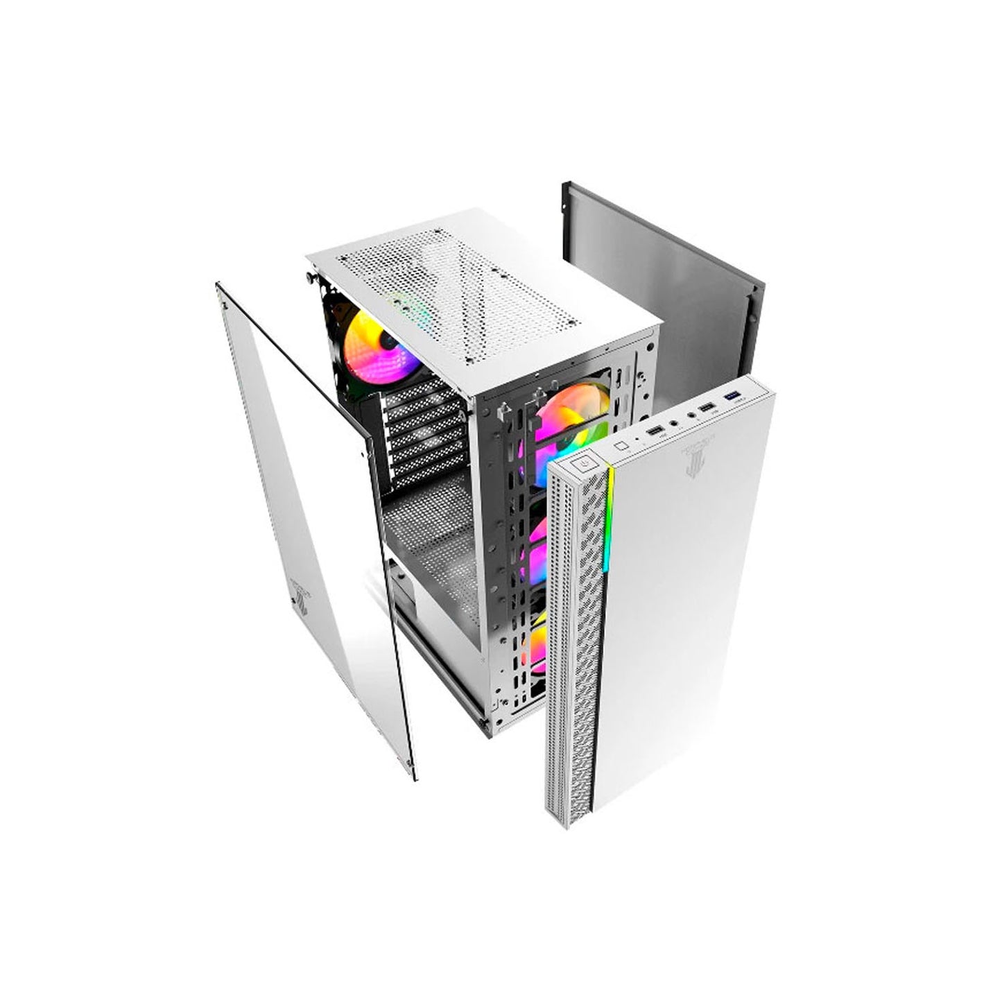 Gabinete Gamer Morpheus 8010-W White incluye 4 Fan Rgb
