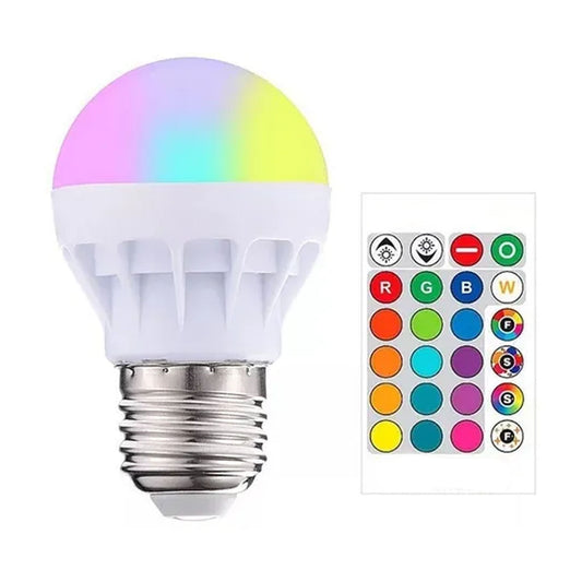 Ampolleta LED RGB 5W Con Control E-27 AC85-265V DBG1136