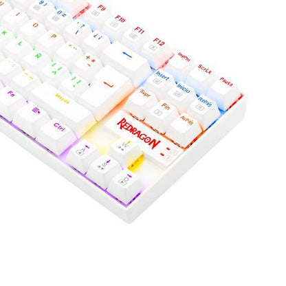 Teclado Mecánico Kumara White Rainbow Redragon Switch Red