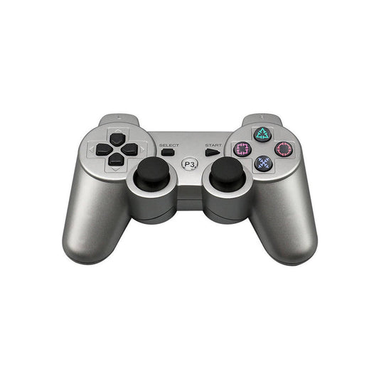 Control Joystick Para Ps3 Panther Plateado + Cable Carga