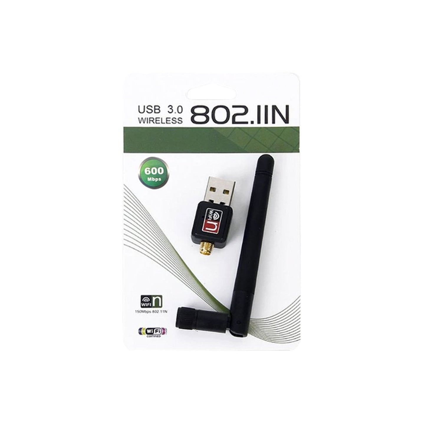 Adaptador Wifi Usb Con Antena 600MBPS 802.IIN