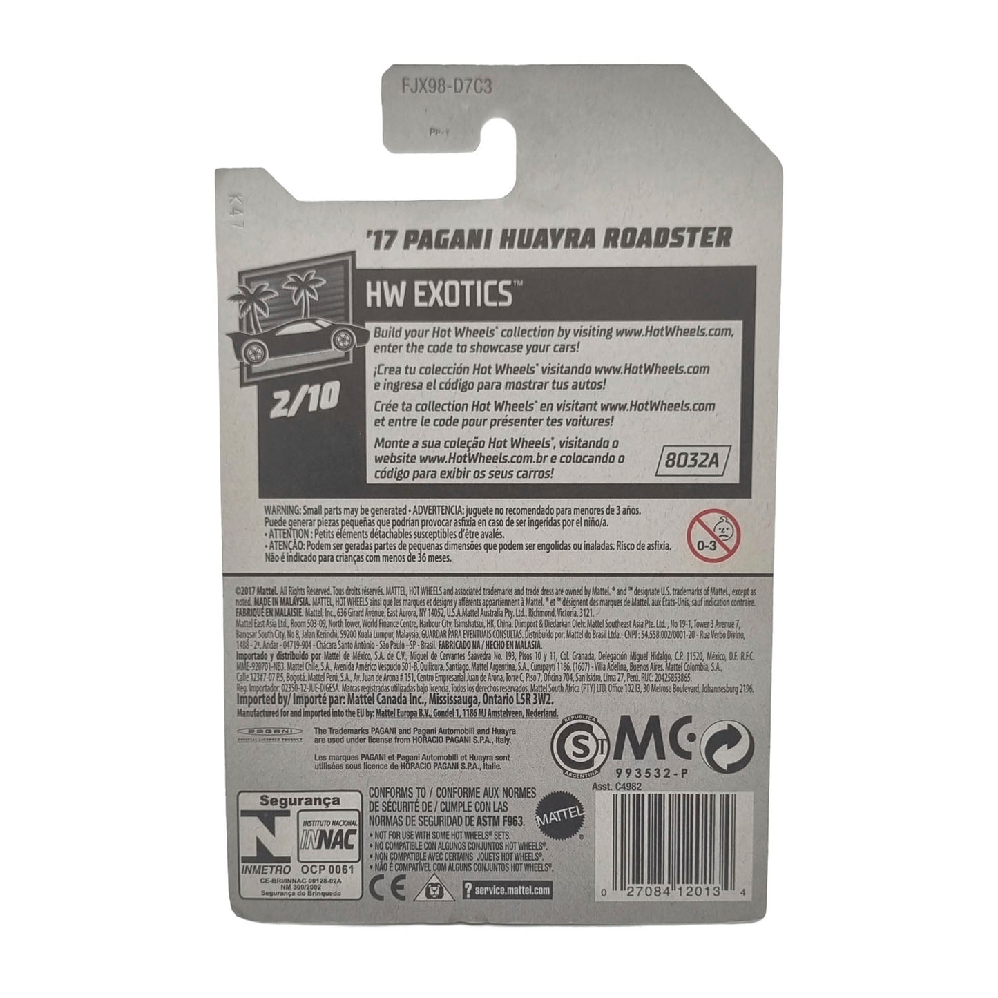 '17 Pagani Huayra Roadster 119/365 - Plateado