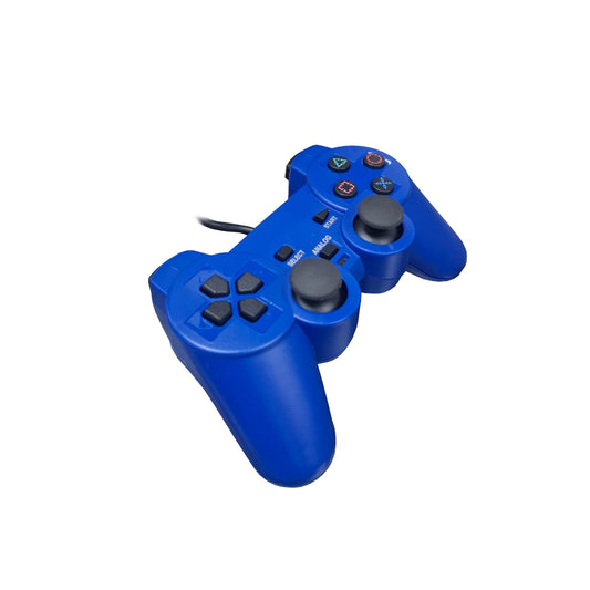 Joystick compatible Ps2 Control Doble Shock Azul