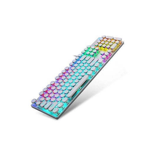 Teclado Mecanico Round Keys HP GK400Y White Sw Blue