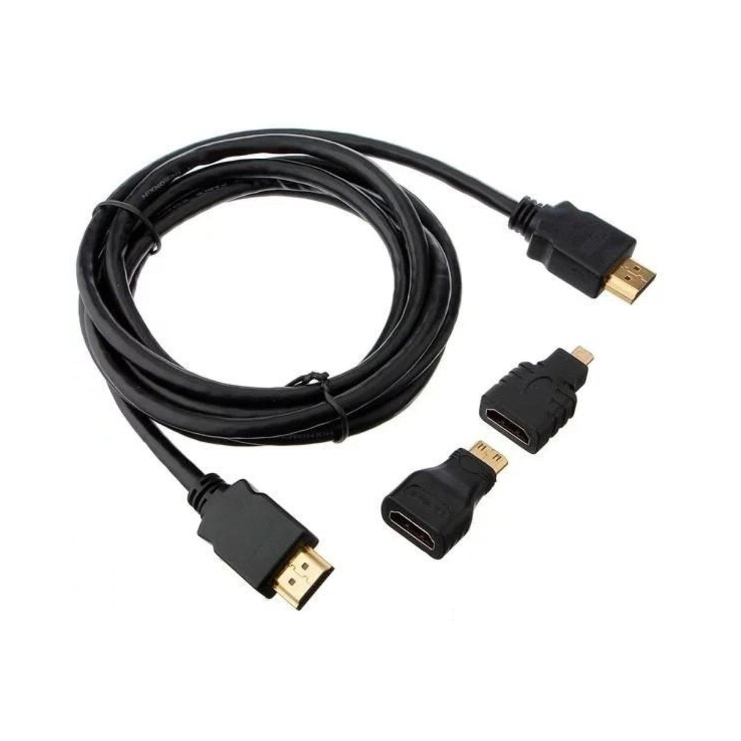 Cable Hdmi Con Adaptador A Mini y Micro Hdmi Full Hd 1.5 Mts