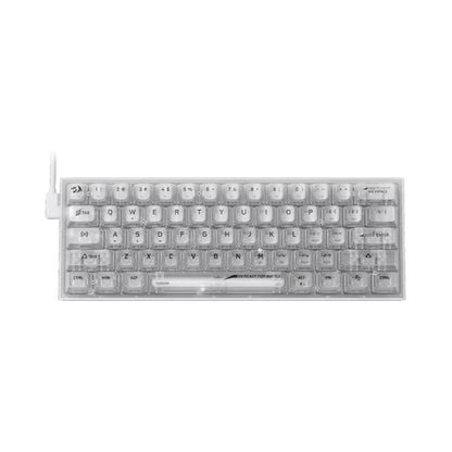 Teclado Mecánico Redragon Fizz 60% Rgb Transparente White