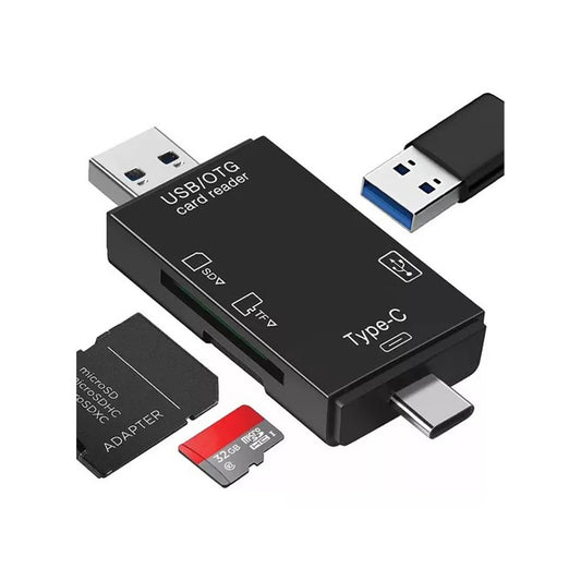 Adaptador Otg Y Lector De Memoria 6 En 1 Usb A Y Tipo C