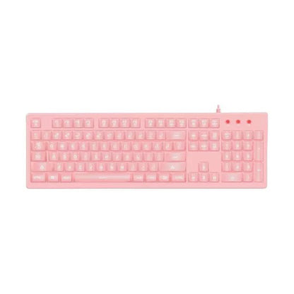 Kit Gamer Rosa Teclado Membrana G25 Y Mouse Cw905 Onikuma